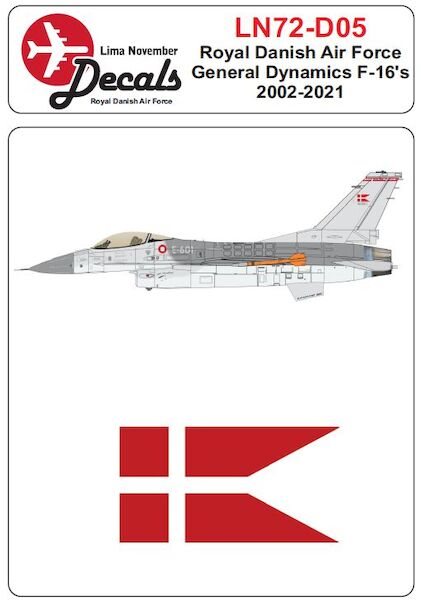 LN72-D05 Decals RDAF/Royal Danish Air Force General-Dynamics F-16